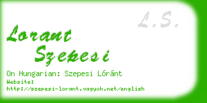 lorant szepesi business card